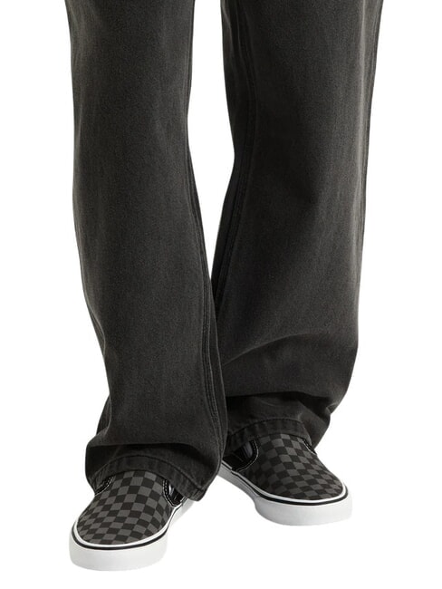 CLASSIC SLIP-ON CLASSIQUE &agrave; enfiler pour femme damier noir/&eacute;tain - Chaussures unisexe