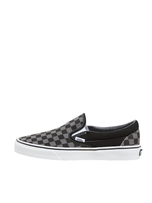 CLASSIC SLIP-ON CLASSIQUE &agrave; enfiler pour femme damier noir/&eacute;tain - Chaussures unisexe