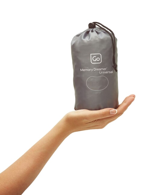 GO Oreiller en mousse &agrave; m&eacute;moire de forme pour la nuque ou le dos gris - Accessoires Voyage