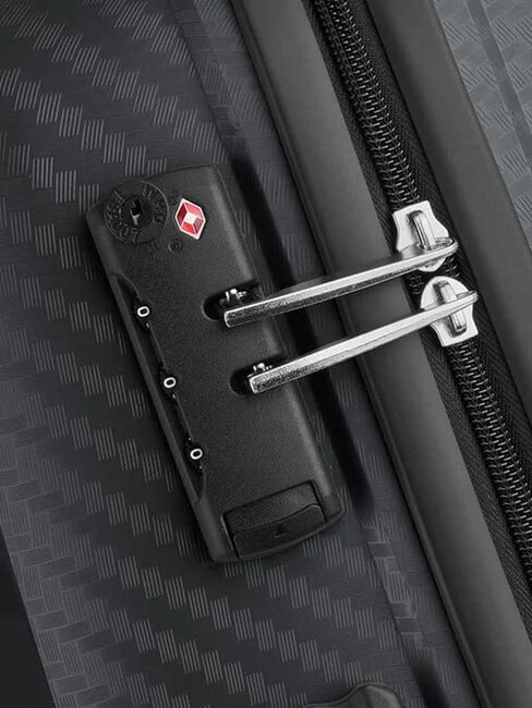 BINALONG Bagage &agrave; main &agrave; roulettes mince Noir - Valises cabine