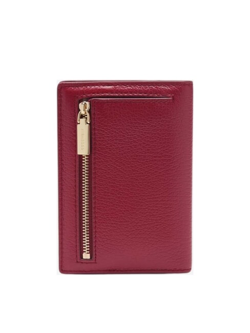 METALLIC SOFT Porte-passeport en cuir martel&eacute; sangria - Accessoires Voyage