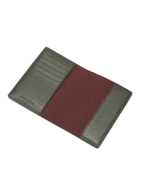 METALLIC SOFT Porte-passeport en cuir martel&eacute; algues - Accessoires Voyage