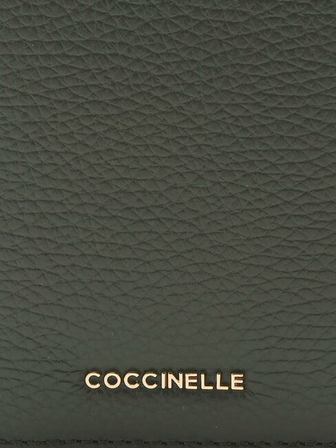 METALLIC SOFT Porte-passeport en cuir martel&eacute; algues - Accessoires Voyage