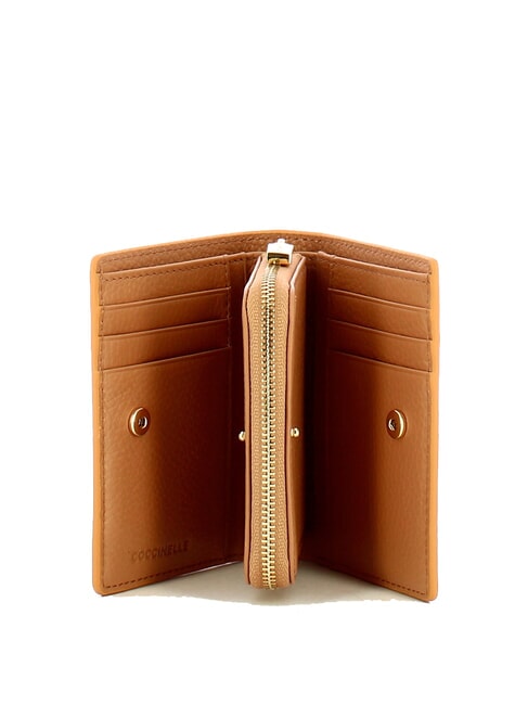 METALLIC SOFT Portefeuille compact en cuir martel&eacute; peaux - Portefeuilles Femme