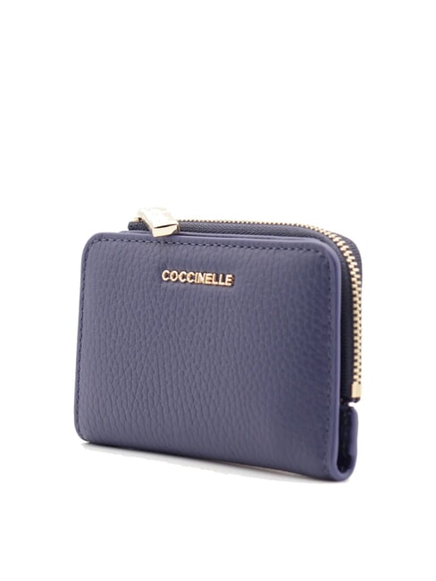 METALLIC SOFT Porte-cartes en cuir bleu roi - Portefeuilles Femme