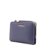 COCCINELLE METALLIC SOFT Porte-cartes en cuir bleu roi - Portefeuilles Femme - 3