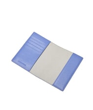 COCCINELLE METALLIC SOFT Porte-passeport en cuir martel&eacute; bleu - Accessoires Voyage - 2