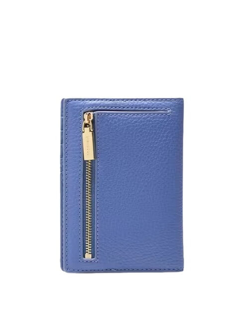 METALLIC SOFT Porte-passeport en cuir martel&eacute; bleu - Accessoires Voyage