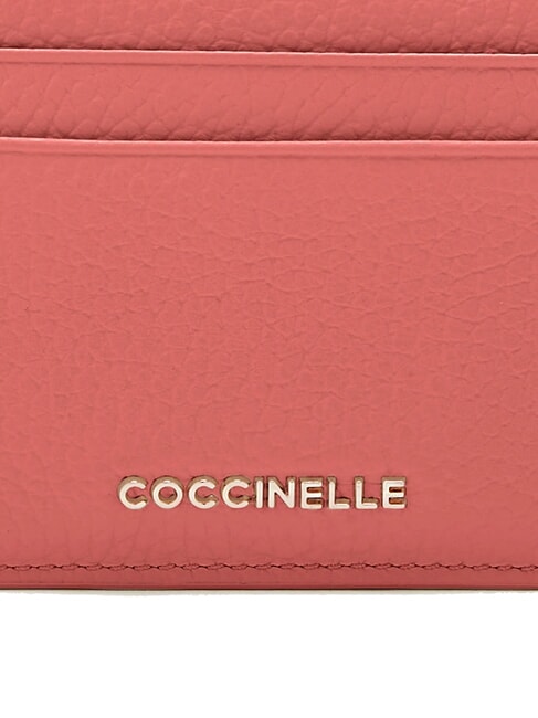 METALLIC SOFT  Porte-cartes plat en cuir pot - Portefeuilles Femme