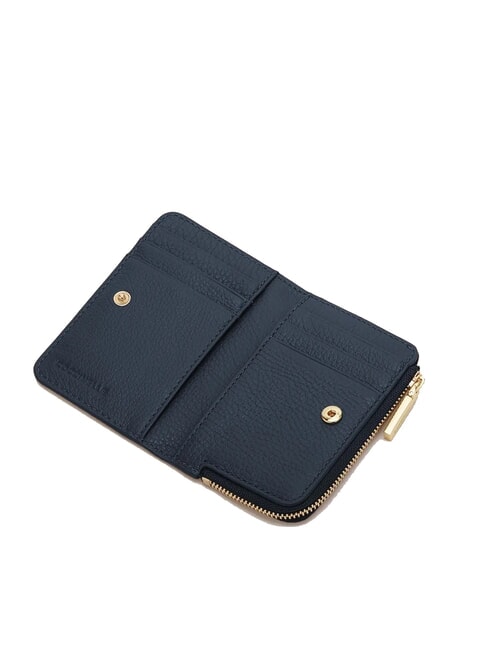 METALLIC SOFT Porte-cartes en cuir bleu nuit - Portefeuilles Femme