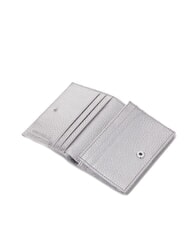 COCCINELLE METALLIC SOFT Petit portefeuille en cuir ARGENT - Portefeuilles Femme - 2