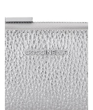 COCCINELLE METALLIC SOFT Porte-cartes en cuir ARGENT - Portefeuilles Femme - 3