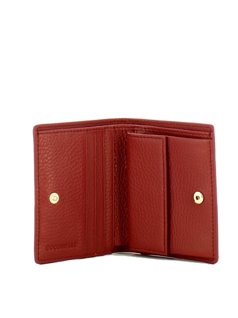 METALLIC SOFT  Petit portefeuille en cuir Brandy - Portefeuilles Femme