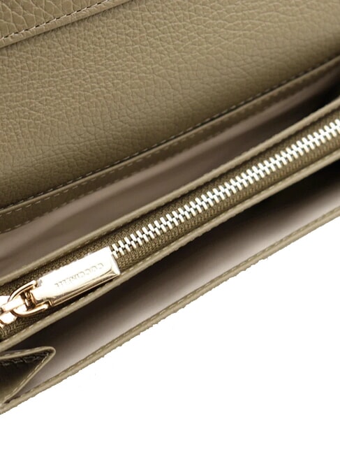 METALLIC SOFT Grand portefeuille en cuir vert laurier - Portefeuilles Femme