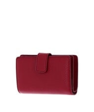 COCCINELLE METALLIC SOFT Portefeuille en cuir textur&eacute; sangria - Portefeuilles Femme - 4