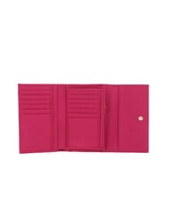 COCCINELLE METALLIC SOFT Portefeuille &agrave; deux volets en cuir martel&eacute; nouveau fuchsia - Portefeuilles Femme - 2