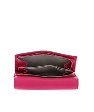 COCCINELLE METALLIC SOFT Portefeuille &agrave; deux volets en cuir martel&eacute; nouveau fuchsia - Portefeuilles Femme - 3