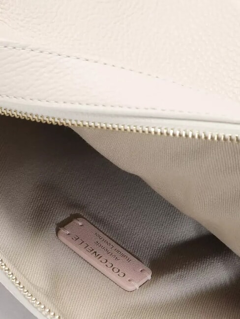 TEBE Petit sac en cuir textur&eacute; blanc - Sacs pour Femme