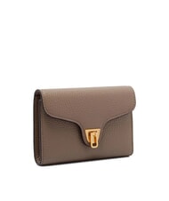 COCCINELLE BEAT SOFT Portefeuille moyen en cuir martel&eacute; taupe chaud - Portefeuilles Femme - 3