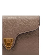 COCCINELLE BEAT SOFT Portefeuille moyen en cuir martel&eacute; taupe chaud - Portefeuilles Femme - 4