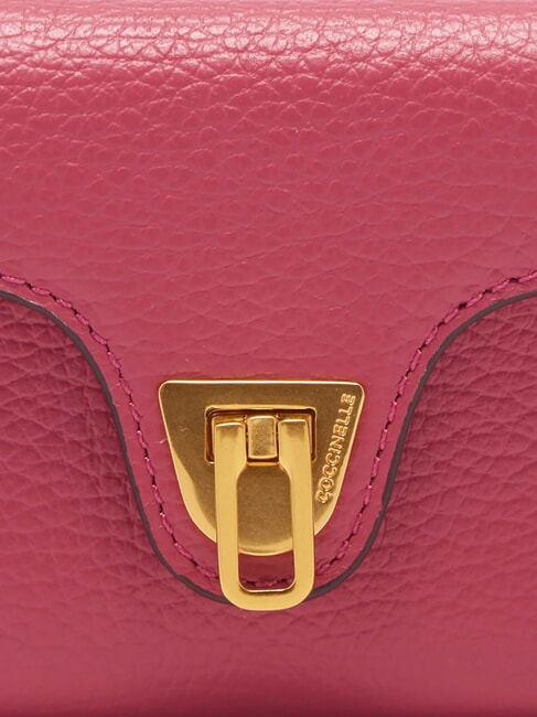 BEAT SOFT Mini portefeuille en cuir bois de rose - Portefeuilles Femme