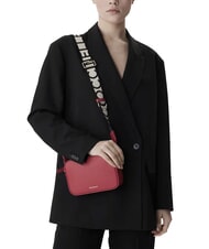 COCCINELLE TEBE Sac &agrave; bandouli&egrave;re en cuir textur&eacute; rubis - Sacs pour Femme - 6
