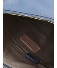 COCCINELLE MALORY Sac bandouli&egrave;re en cuir martel&eacute; bleu - Sacs pour Femme - 3