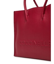 COCCINELLE MYRTHA MAXI LOG Sac de courses en cuir martel&eacute; sangria - Sacs pour Femme - 3
