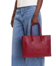 COCCINELLE MYRTHA MAXI LOG Sac de courses en cuir martel&eacute; sangria - Sacs pour Femme - 4