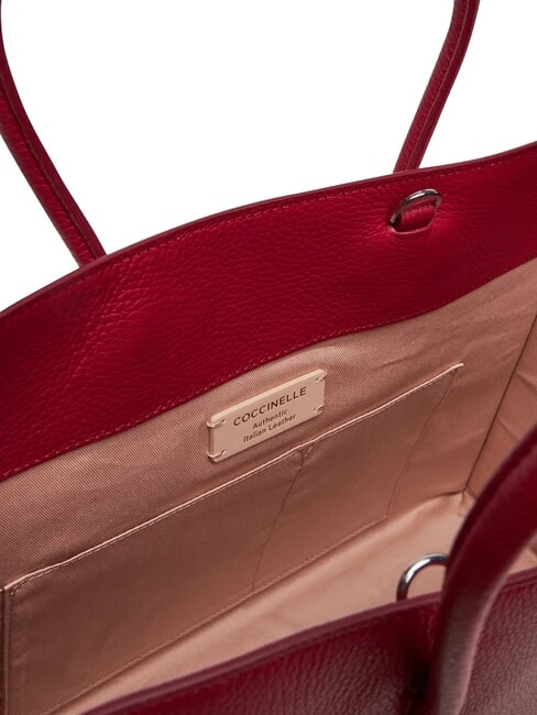 MYRTHA MAXI LOG Sac de courses en cuir martel&eacute; sangria - Sacs pour Femme