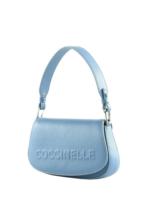 MYRTHA MAXI LOG Sac bandouli&egrave;re en cuir avec bandouli&egrave;re bleu - Sacs pour Femme