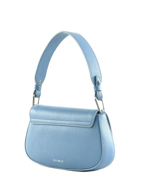 MYRTHA MAXI LOG Sac bandouli&egrave;re en cuir avec bandouli&egrave;re bleu - Sacs pour Femme