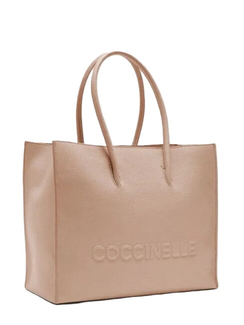 MYRTHA MAXI LOG Sac de courses en cuir martel&eacute; rosaces - Sacs pour Femme