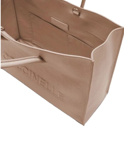 MYRTHA MAXI LOG Sac de courses en cuir martel&eacute; rosaces - Sacs pour Femme