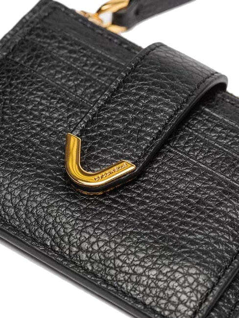 DEW Porte-cartes en cuir avec porte-monnaie Noir - Portefeuilles Femme
