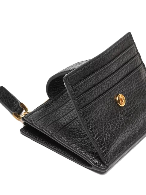 DEW Porte-cartes en cuir avec porte-monnaie Noir - Portefeuilles Femme