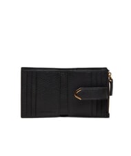 COCCINELLE DEW Portefeuille compact en cuir martel&eacute; Noir - Portefeuilles Femme - 2