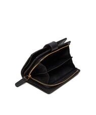 COCCINELLE DEW Portefeuille moyen en cuir martel&eacute; Noir - Portefeuilles Femme - 3