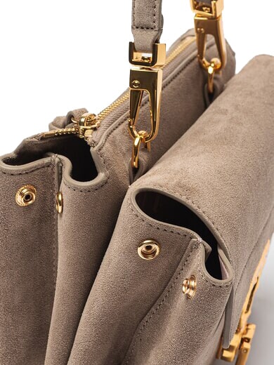 ARLETTIS SUEDE DROPLET Mini sac en cuir avec bandouli&egrave;re taupe chaud - Sacs pour Femme