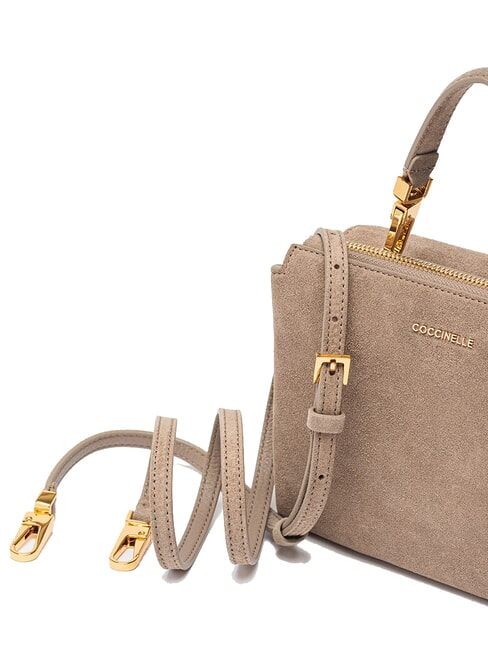 ARLETTIS SUEDE DROPLET Mini sac en cuir avec bandouli&egrave;re taupe chaud - Sacs pour Femme