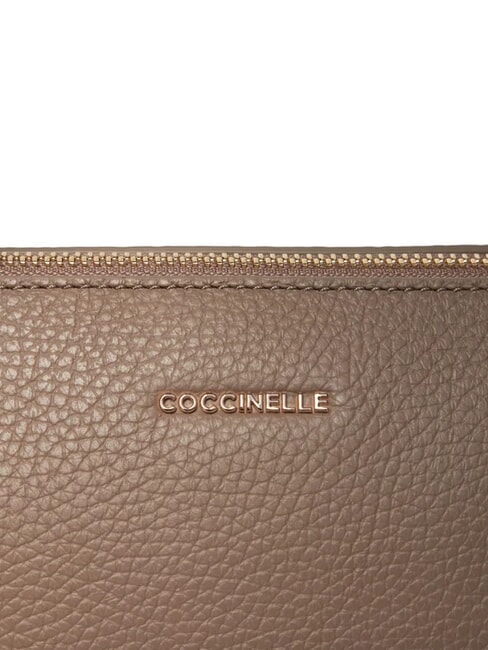 GLEEN Sac shopping en cuir taupe chaud - Sacs pour Femme