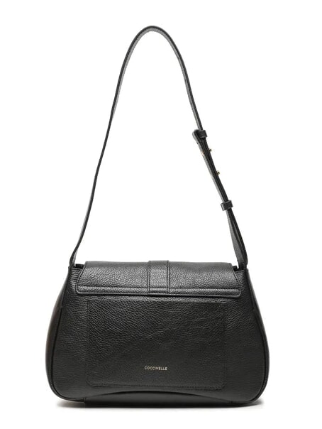 HIMMA Sac bandouli&egrave;re en cuir martel&eacute; Noir - Sacs pour Femme