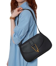 COCCINELLE HIMMA Sac bandouli&egrave;re en cuir martel&eacute; Noir - Sacs pour Femme - 5