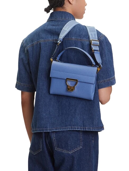 ARLETTIS SIGNATURE Sac &agrave; main en cuir martel&eacute; bleu - Sacs pour Femme