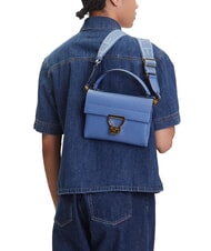 COCCINELLE ARLETTIS SIGNATURE Sac &agrave; main en cuir martel&eacute; bleu - Sacs pour Femme - 5