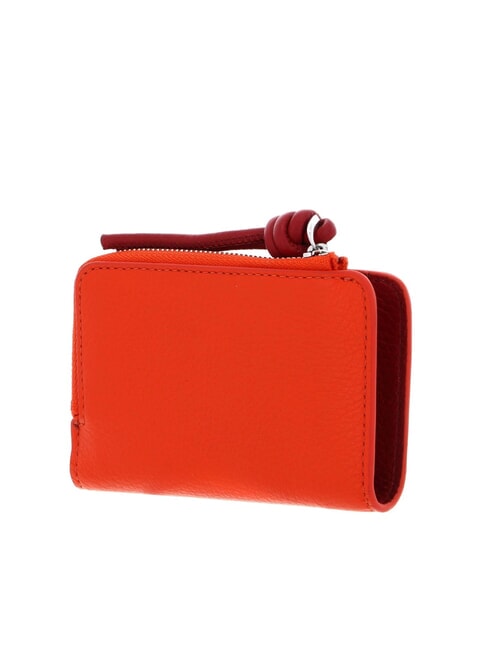 MYRTHA MAXI LOG Portefeuille en cuir &agrave; fermeture &eacute;clair de taille moyenne gaspacho/sangri - Portefeuilles Femme