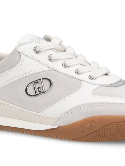 LEWIS 01 Baskets avec logo en m&eacute;tal blanche - Chaussures Femme