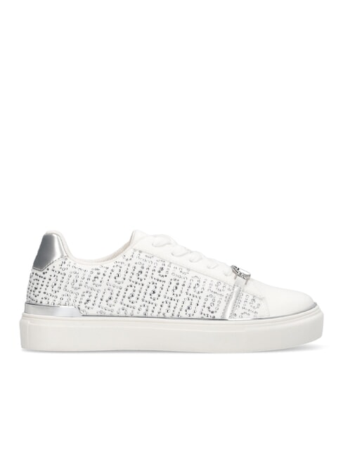 KIKI 01 Baskets avec logo enti&egrave;rement en strass blanche - Chaussures Femme
