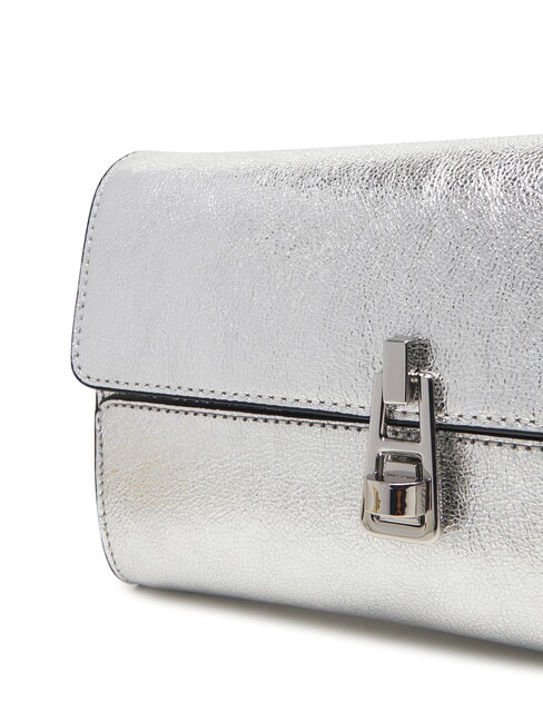 MAGIE 2NITE SMOOTH Pochette en cuir m&eacute;tallis&eacute; ARGENT - Sacs pour Femme