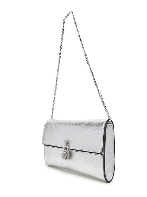 MAGIE 2NITE SMOOTH Pochette en cuir m&eacute;tallis&eacute; ARGENT - Sacs pour Femme